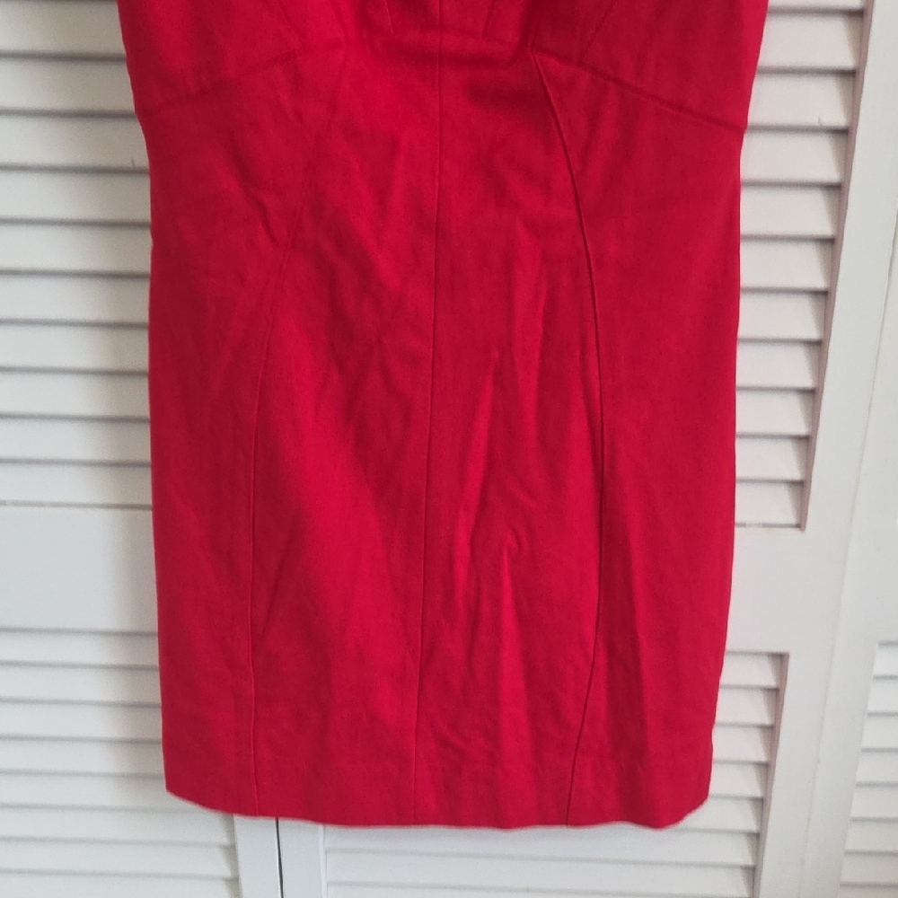 Ted Baker Red Sheath Mini Dress V-neck Sleeveless - Picture 4 of 7